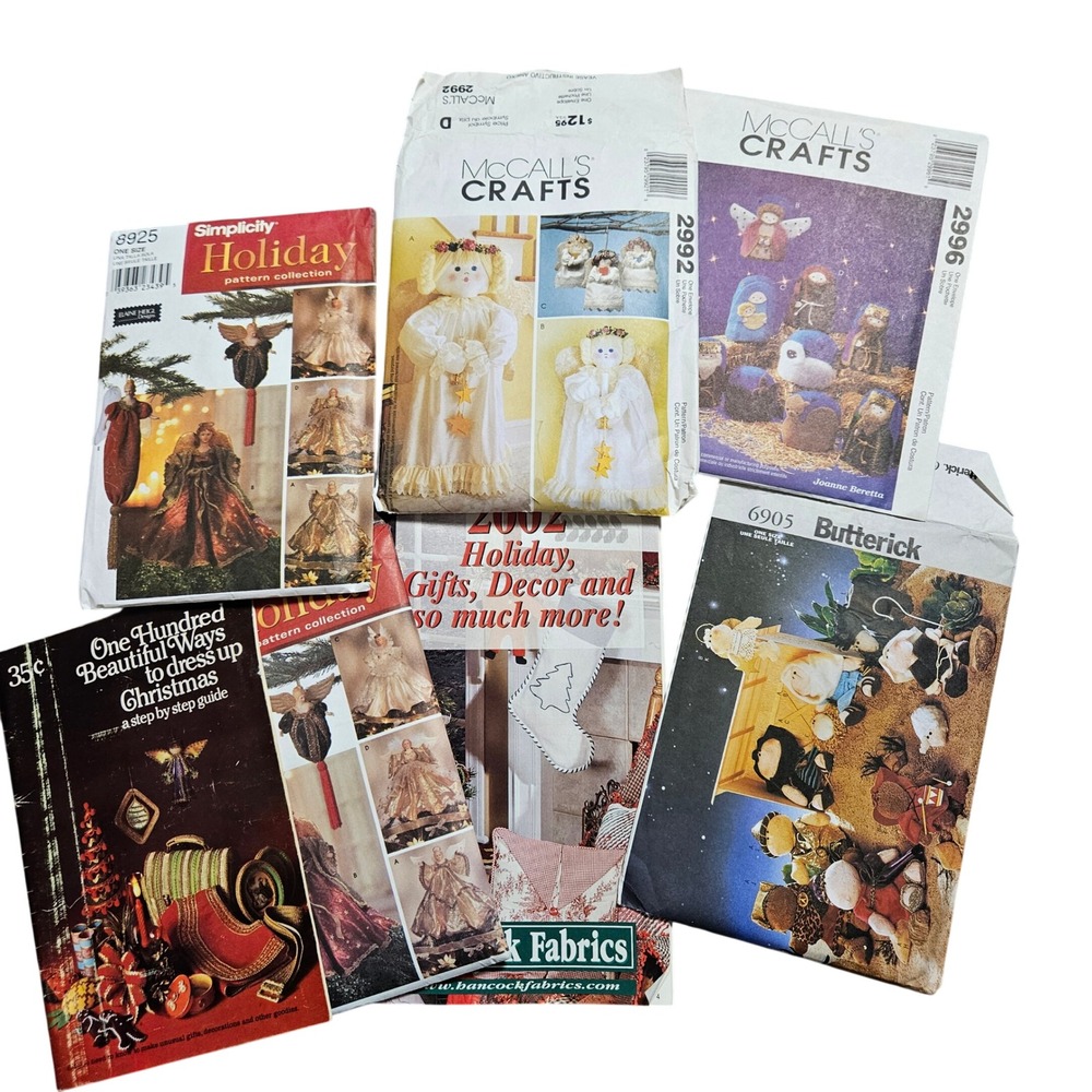 VTG Lot Christmas‎ Sewing Pattern Angels, Nativity Holiday Simplicity McCall's